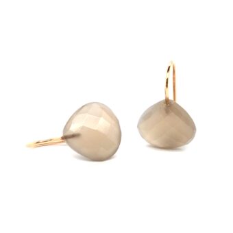 Moonstone leaf with 18krt yellow gold