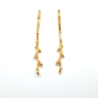 Takjes oorbellen 18k