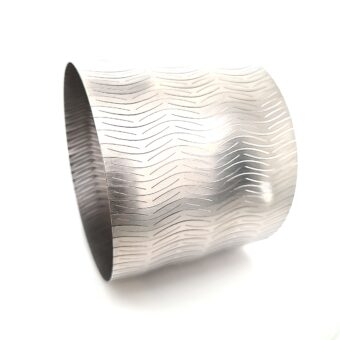 Steel bracelet Stripe 50mm wide